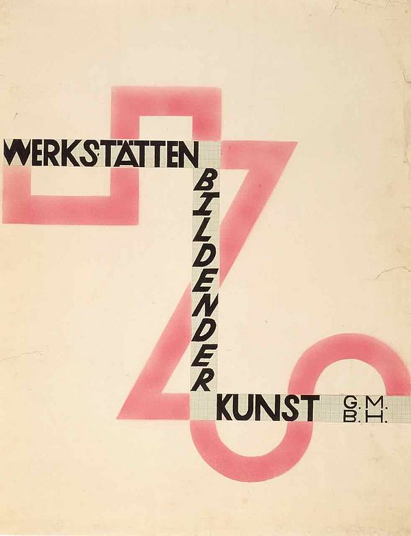 Entwurf zu einem Plakat "Werkstätten bildender Kunst G.m.b.H.", Entwurf: Friedl Dicker (?), o.D.