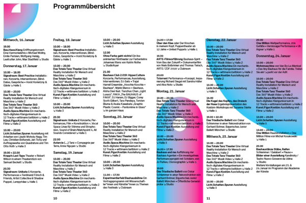 B100 Eroeffnungsfestival Programmheft Seite 1