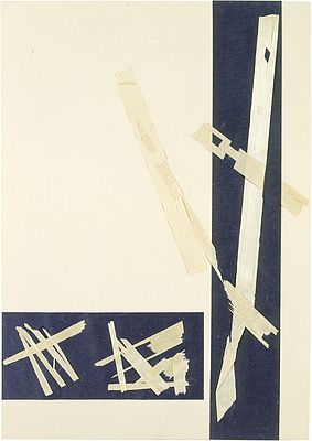 Materialstudie mit Holzspänen aus dem Vorkurs von Josef Albers, Autor: Heinrich Neuy.