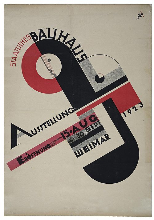 Plakat zur Bauhaus-Ausstellung in Weimar 1923, Entwurf: Joost Schmidt.