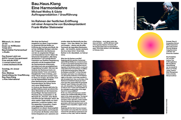B100 Eroeffnungsfestival Programmheft Seite 2