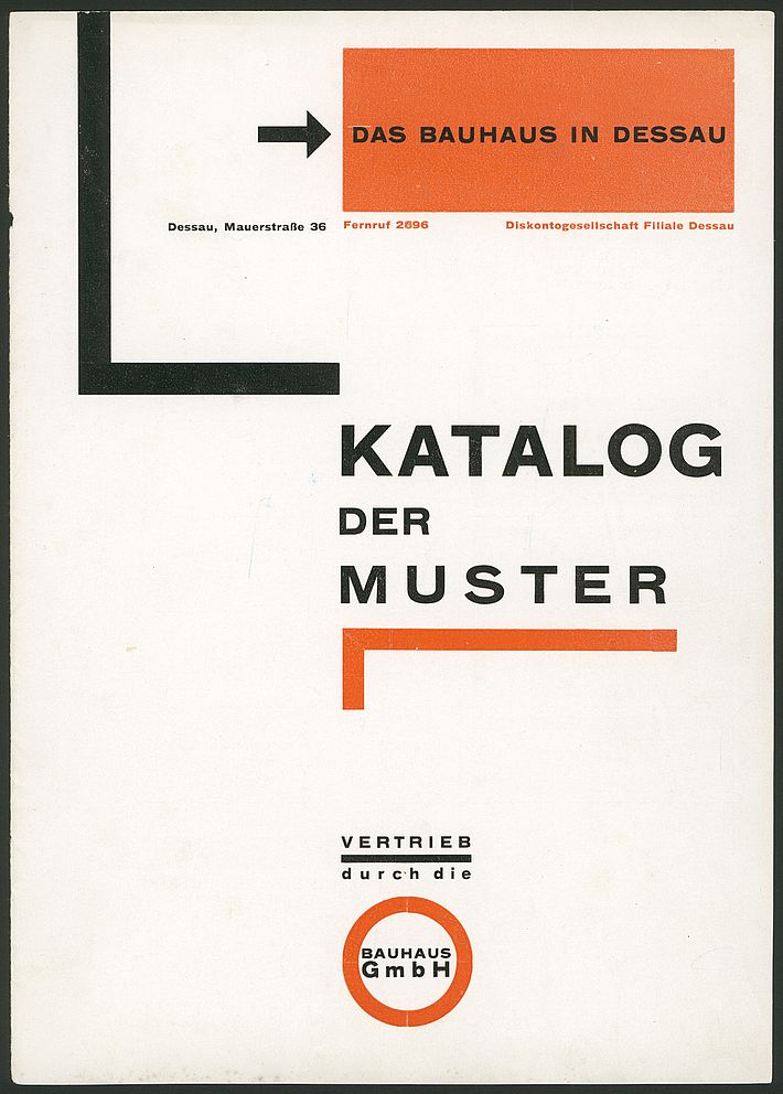 Katalog der Muster, Titelblatt, Autor: Herbert Bayer, 1925.