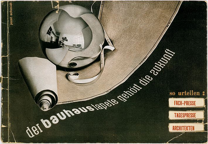 Werbebroschüre "der bauhaustapete gehört die zukunft", Entwurf: Joost Schmidt, 1931.