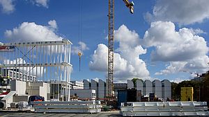 Beginn des Turmbaus am Bauhaus-Archiv / Museum für Gestaltung, 2023.